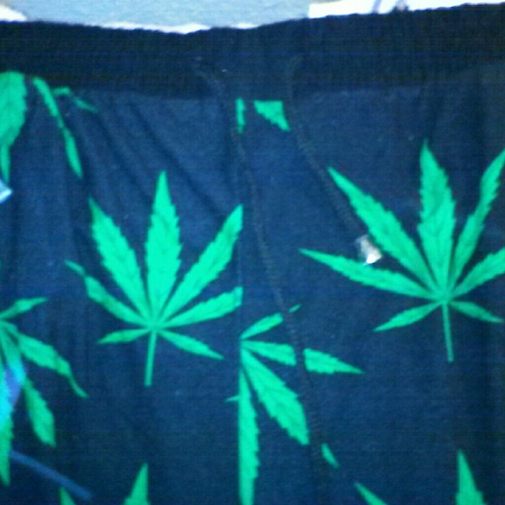 Pot leaf pants